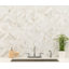 Carreau de mosaïque en marbre adouci pour plancher et mur Elyx Arabescato Venato Castella de Blanc 12 po x 12 po