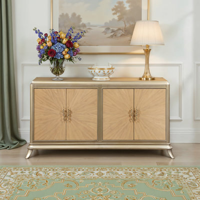Armoire console en bois avec 4 portes Andre