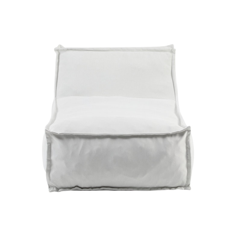 Ramona Outdoor Bean Bag Lounge Chair, Light Gray