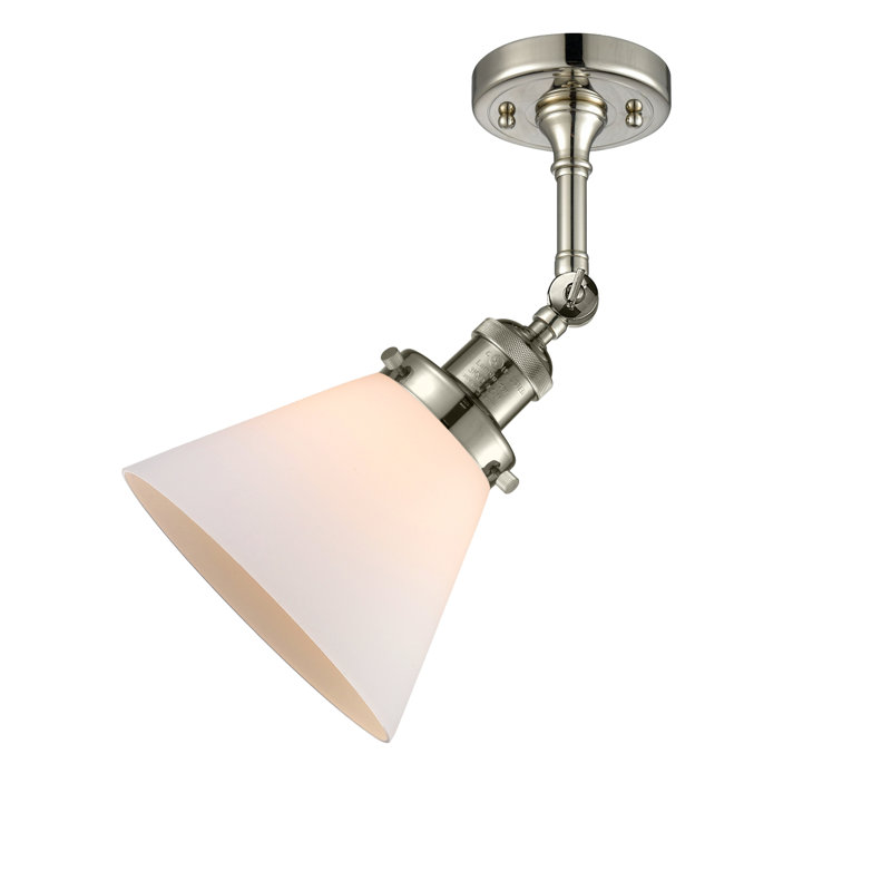 Applique murale avec bras à 1 lumière à intensité variable Parkstone, Boîtier blanc mat, H 10 po x l 8 po x P 9 po
