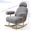 Chaise berçante moderne en tissu Sherpa-1119906471