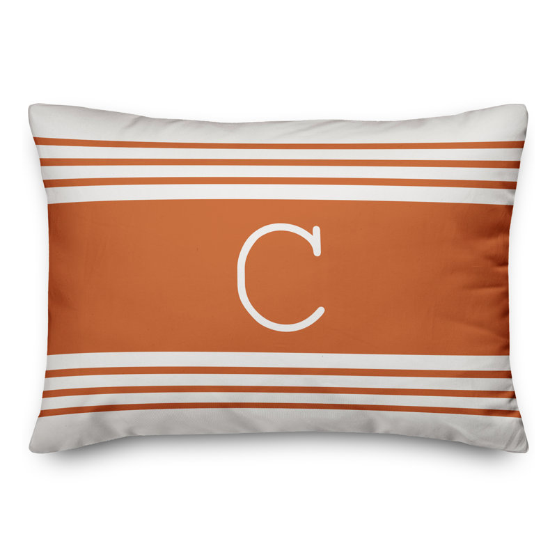  Coussin monogramme, C, Orange