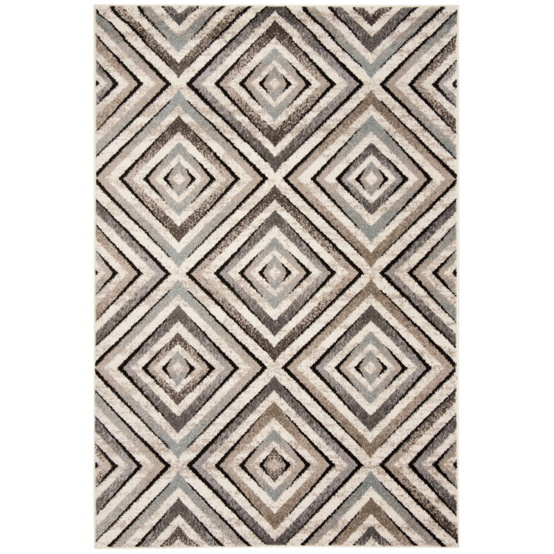 Hoopes Geometric Hand Woven Area Rug, Rectangle 155 x 229 cm