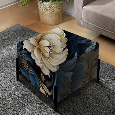 Victorian Elegance Motif cachemire - Repose-pieds carré à motif cachemire
