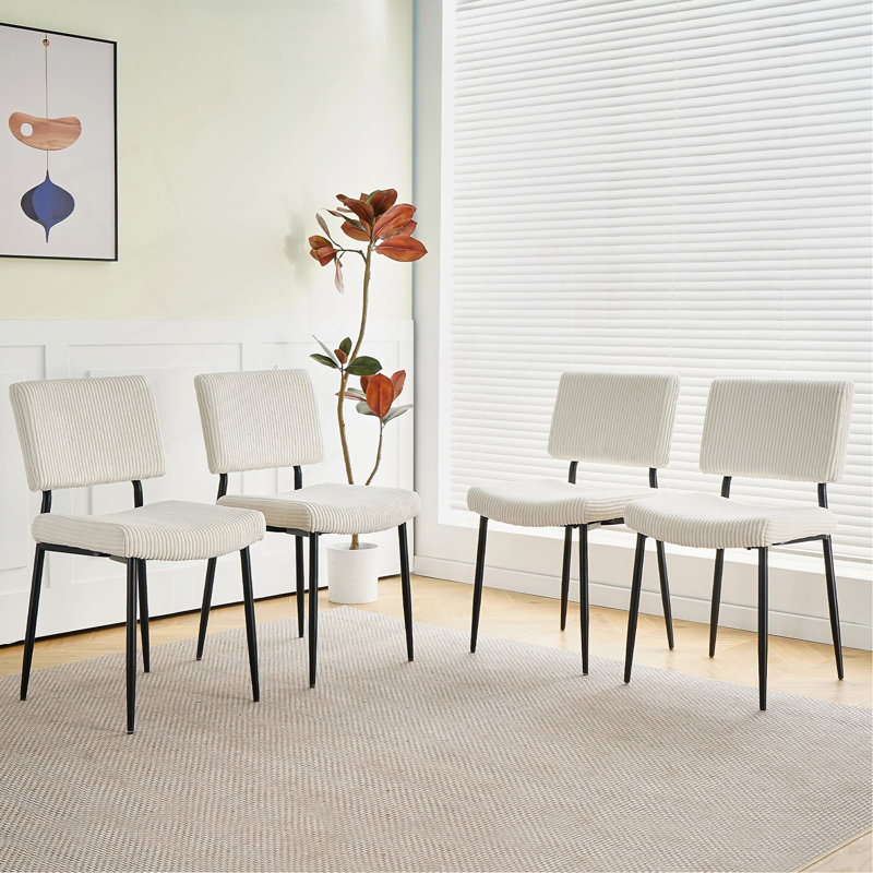 Chaises de salle à manger, Beige, 4
