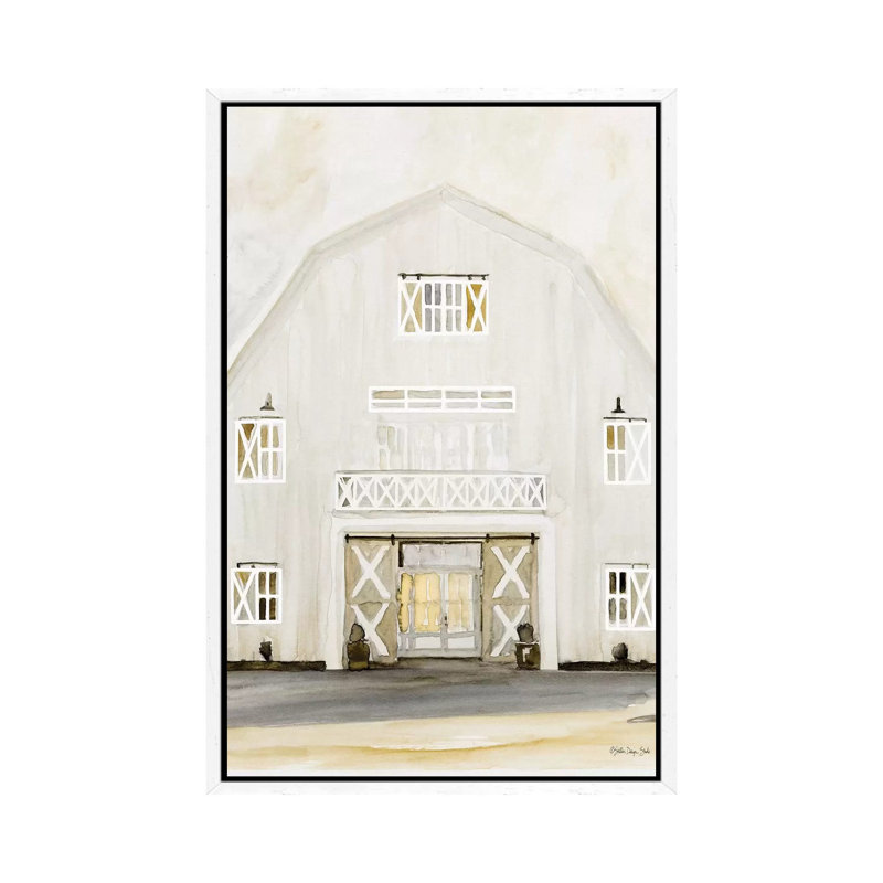 Wedding Barn 1 Piece Painting on Canvas, 101.6 cm H x 66.04 cm W, White Framed