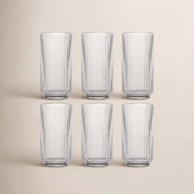 Laya Fluted Acrylic Drinking Glass