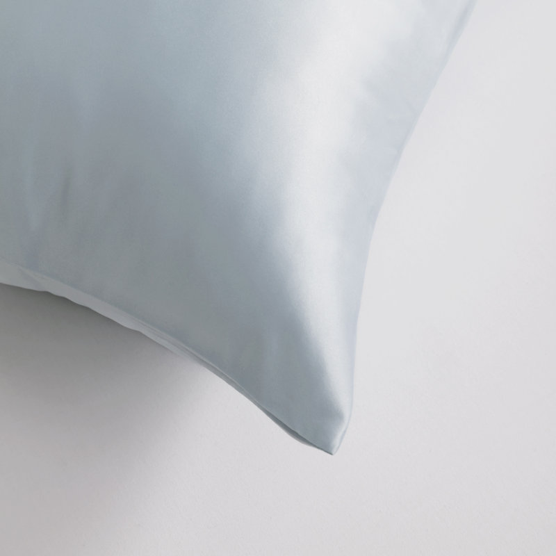 Satin Body Pillow Pillowcase, Hidden Zippered Pillow Cover, Slip Cooling - NTBAY, Silver Gray