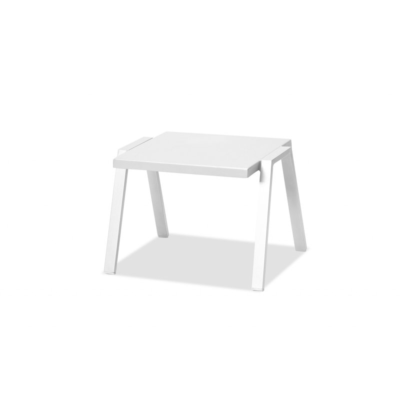  Table de bout contemporaine 16 po en aluminium blanc
