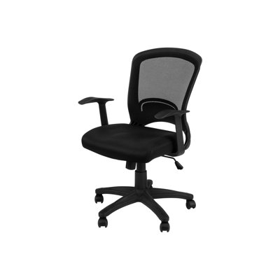 Chaise de bureau moderne avec hauteur et fabrication réglables, filet noir, inclinaison ergonomique pour bureau