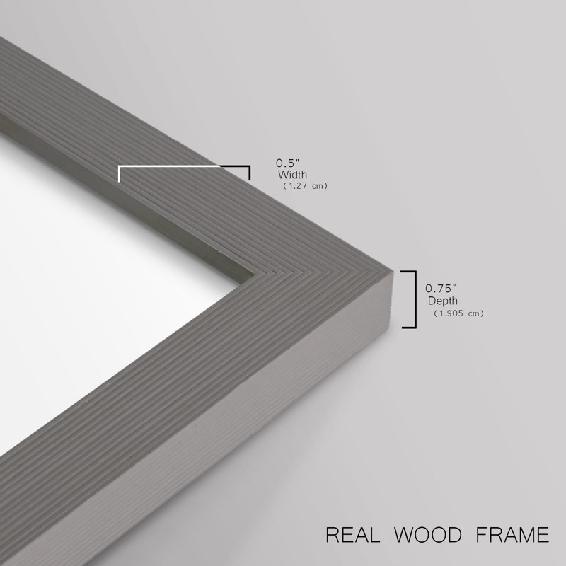 Faune - LXV - Reproduction encadrée - Restickable, Gris, H 22 po x l 28 po