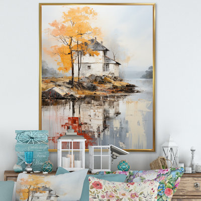 Lakeside House Autumn Leisure III, reproduction d'art sur toile