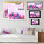 Pinceau rose et mauve, reproduction sur toile flottante-502969717-502969737