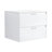 24" Modern Bathroom Wall Cabinet With 2 Soft-Close Drawers, Floating Mounting, Glossy White, For Storage Expectation Projection