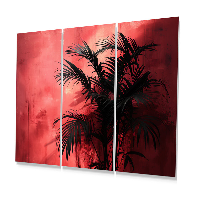 Kayenta - Ensemble d'art mural palmiers et palmiers, Métal métal, H 28 po x l 36 po x P 1 po