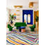 Tapis bleu abstrait Kymiere-999237840