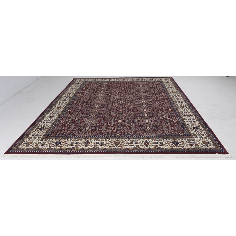 Hand Knotted Oriental Area Rug in Red