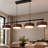 4-Head Modern Dimmable Integrated LED Linear Kitchen Island Pendant