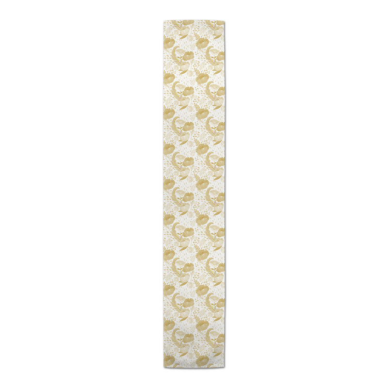 Chemin de table Simple Floral, Jaune