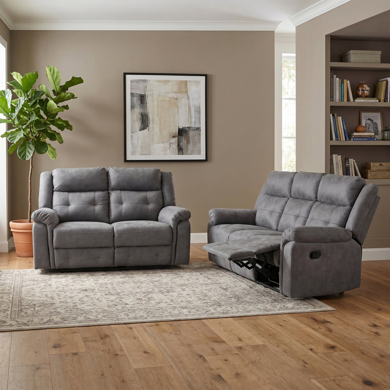 Bonachea 2 - Piece Living Room Set, Dark Grey