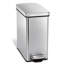 simplehuman 10 Liter / 2.6 Gallon Stainless Steel Bathroom Slim Profile Trash Can-559997216