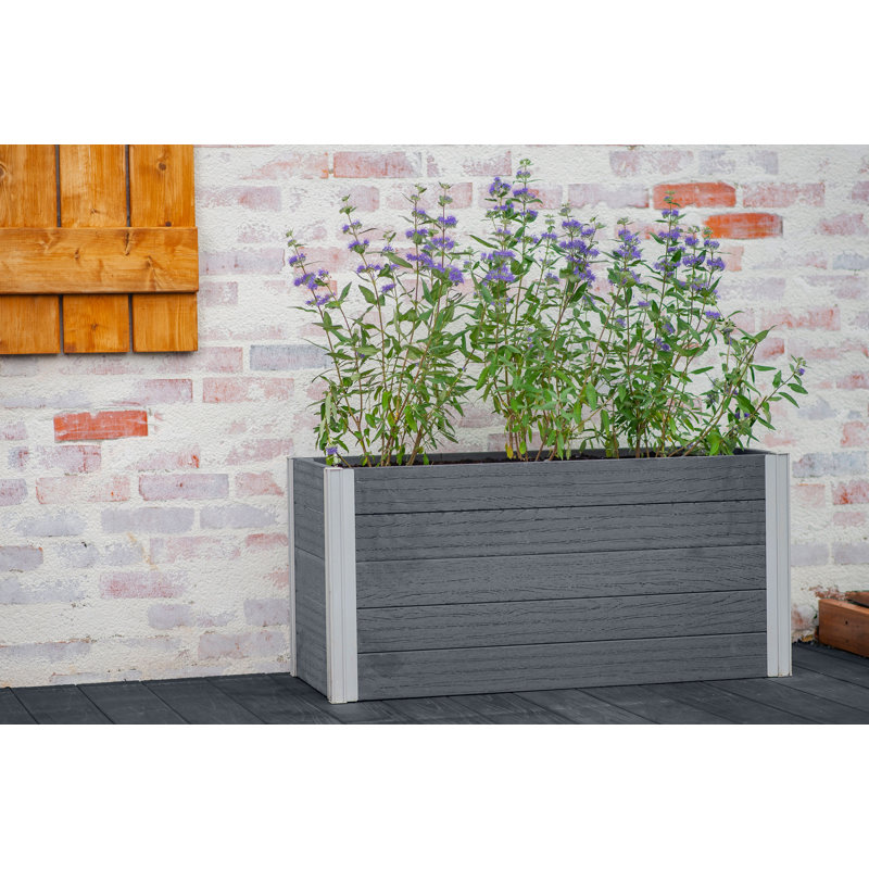 Urbana Planter Box, Gray, 18" H x 39" W x 16" D