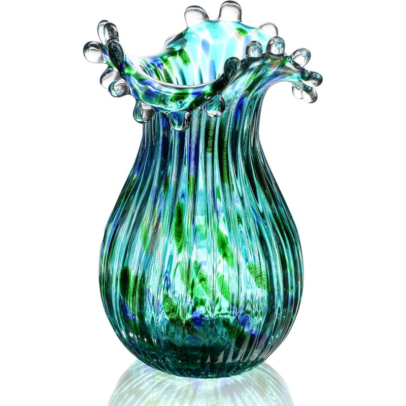 Vase en verre, Bulle verte