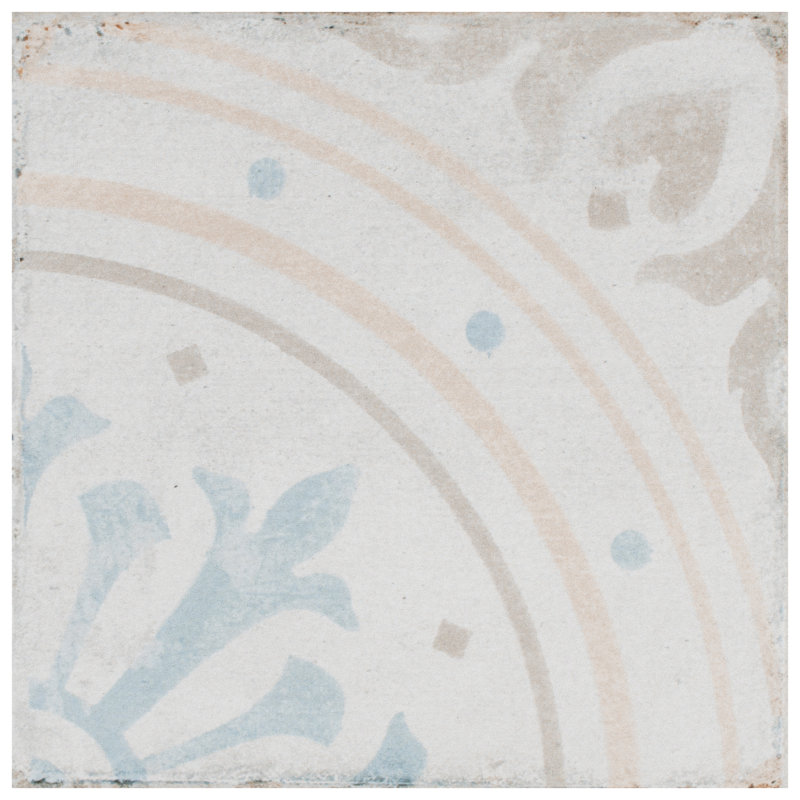 Carreau de porcelaine à motif pour mur et plancher 6 po x 6 po Barcelona