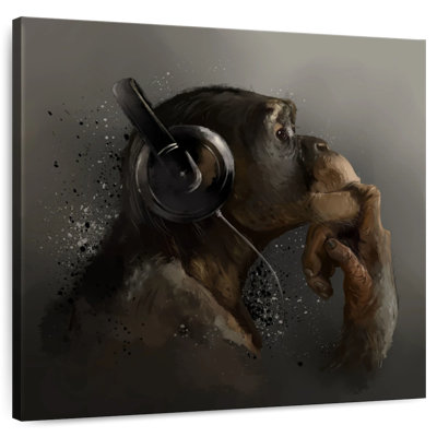 Crowle Chimpanzee With Headphone