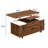 Elviera Multi-Functional Lift-Top Coffee Table With Hidden Storage, 4 Stools, And Lockable Wheels-117215810