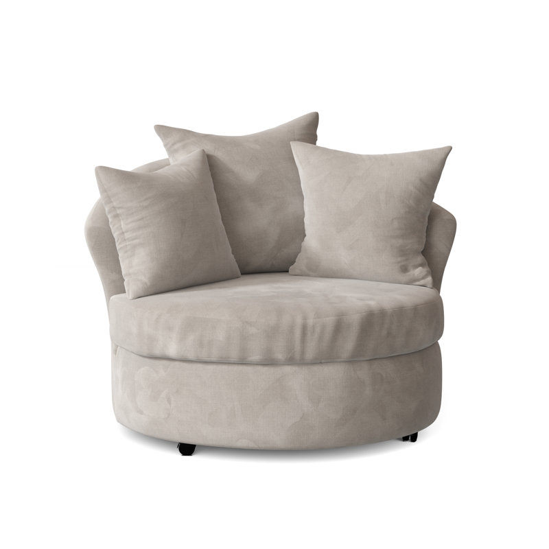 Fauteuil demi-tonneau Alsup, Ivoire Belvédère