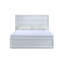 Très grand lit (matelas non inclus), blanc
