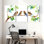 Oiseaux oiseaux perchés sur une branche avec feuilles et raisins, ensemble de 3 impressions sur toile
