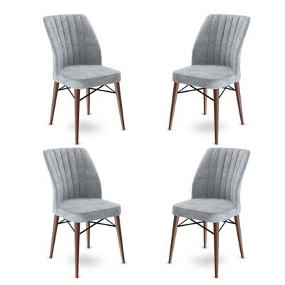 Pearlene 45cm H Velvet Upholstered Side Chair