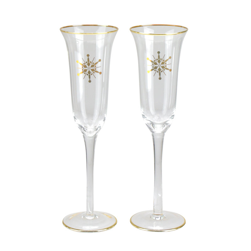 Verres à champagne dorés 9,25 po