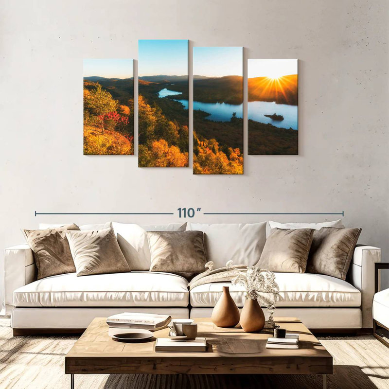 Coucher de soleil d'automne Alvord, H 48 po x l 75 po