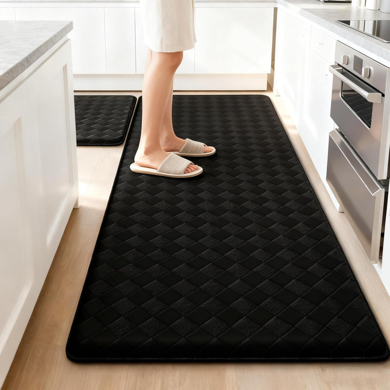 Kitchen Mats for Floor, Kitchen Rugs 2PCS, Kitchen Floor Mats Cushioned Anti Fatigue, Non Slip Mat for Kitchen, Floor, Office, Sink, Laundry