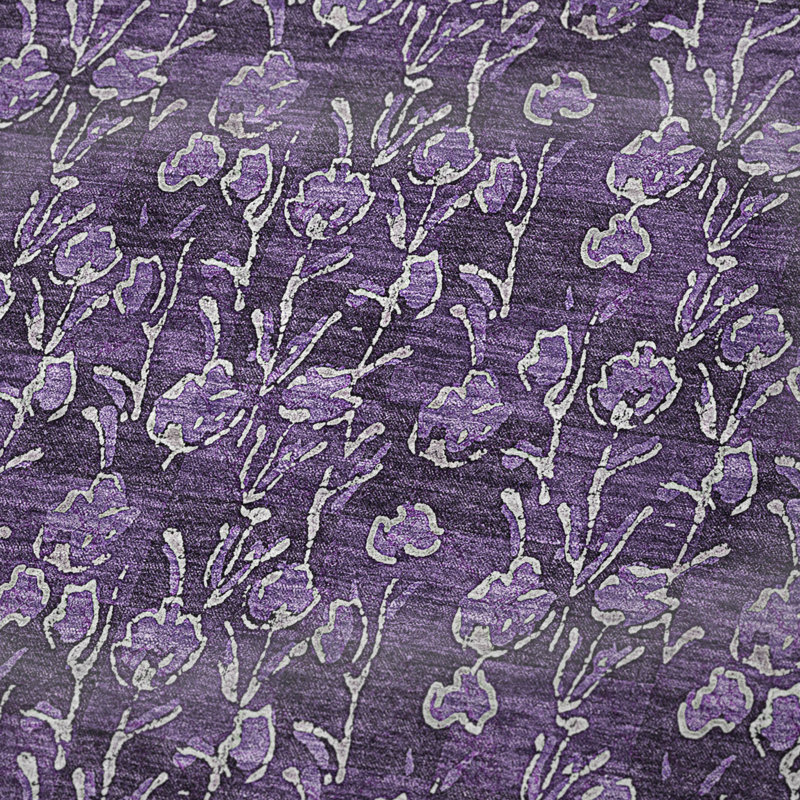 Jeté floral Sherpa ASB692 Addison, Mauve