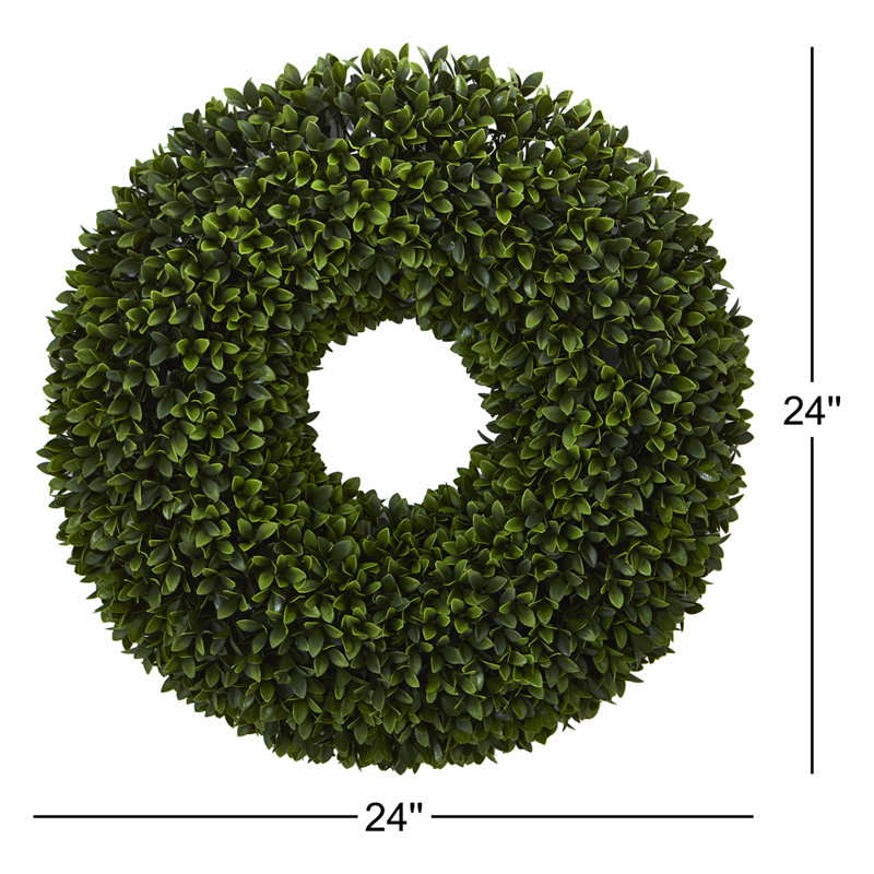 Faux Boxwood Plastic 24'' Wreath