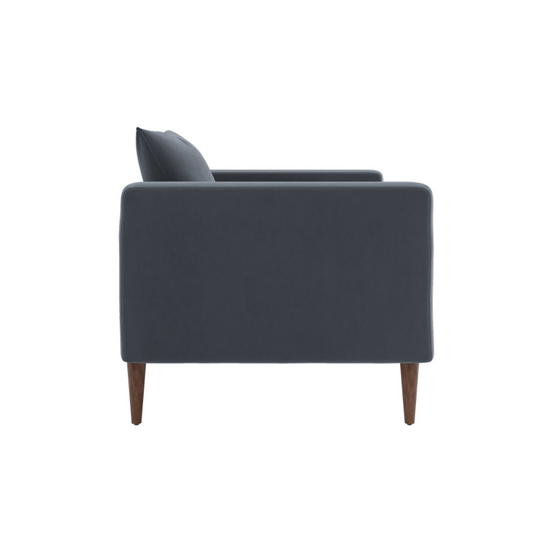 Essential Club Chair, Ash Recycled Velvet, Dark Brown
