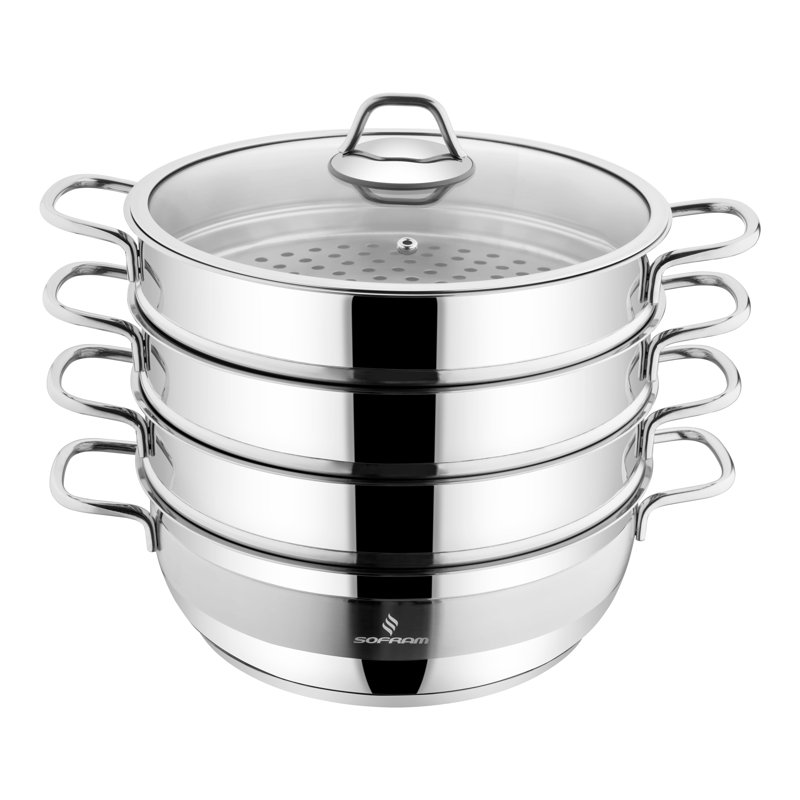 SOFRAM 4.68 Quarts Stainless Steel Steamer Pot