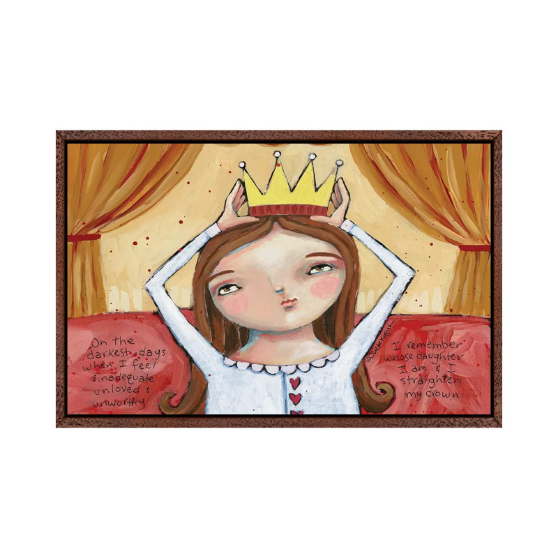 Straighten Your Crown Brunette by Teresa Kogut - Print on Canvas, 45.72cm H x 66.04cm W x 3.81cm D