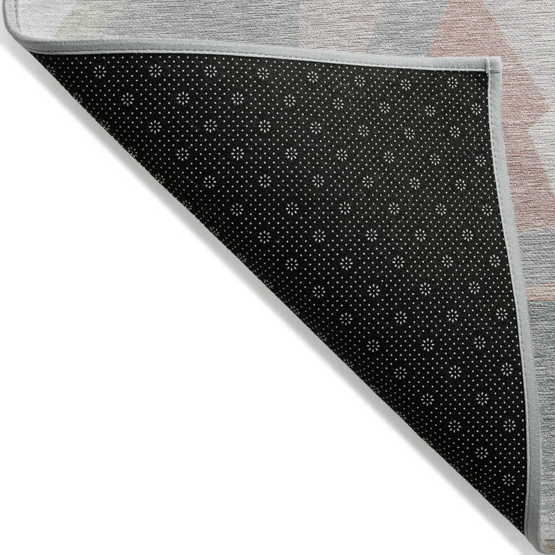 Tapis rosé intérieur / extérieur lavable à la machine Claudian ACN1666, Rond 8 pi