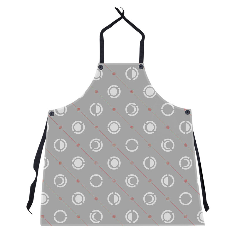 Tablier classique en phases de lune, Gris / noir / rouge