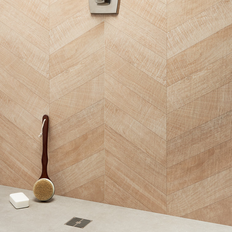 Chevron 24 in. x 48 in. Matte Porcelain Floor and Wall Tile (15.49 Sq. Ft. / Case)