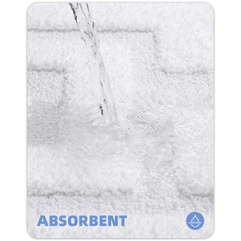 Tapis pour salle de bain Sighrik, L 20 po x l 47 po, Blanc