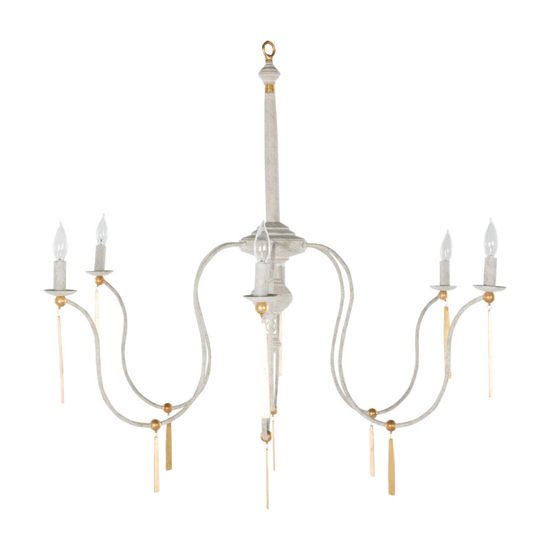 Tracy 6 - Light Candle Style Chandelier