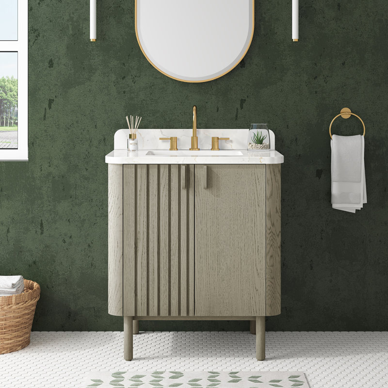 Base de meuble-lavabo simple 30 po Blakely, Gris