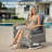  7 Pieces Patio Furniture Sets With Fire Pit Table, Wicker Outdoor Conversation Sets With 4 Swivel Rocker Chairs And Side Table(Grey)-528763300