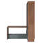 Full Size Murphy Bed with Foldable Desk – Space Saving Wall Bed - Walnut & Grey